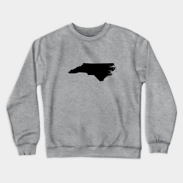 North Carolina Black Crewneck Sweatshirt by AdventureFinder